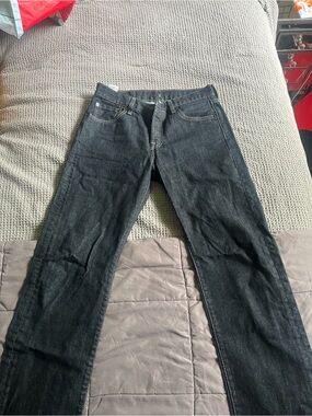 Levis 501 Dark Denim Straight-Leg Jeans